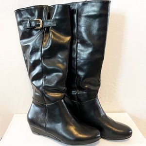PAELEIGH Knee-High Black Boots | Size 6.5